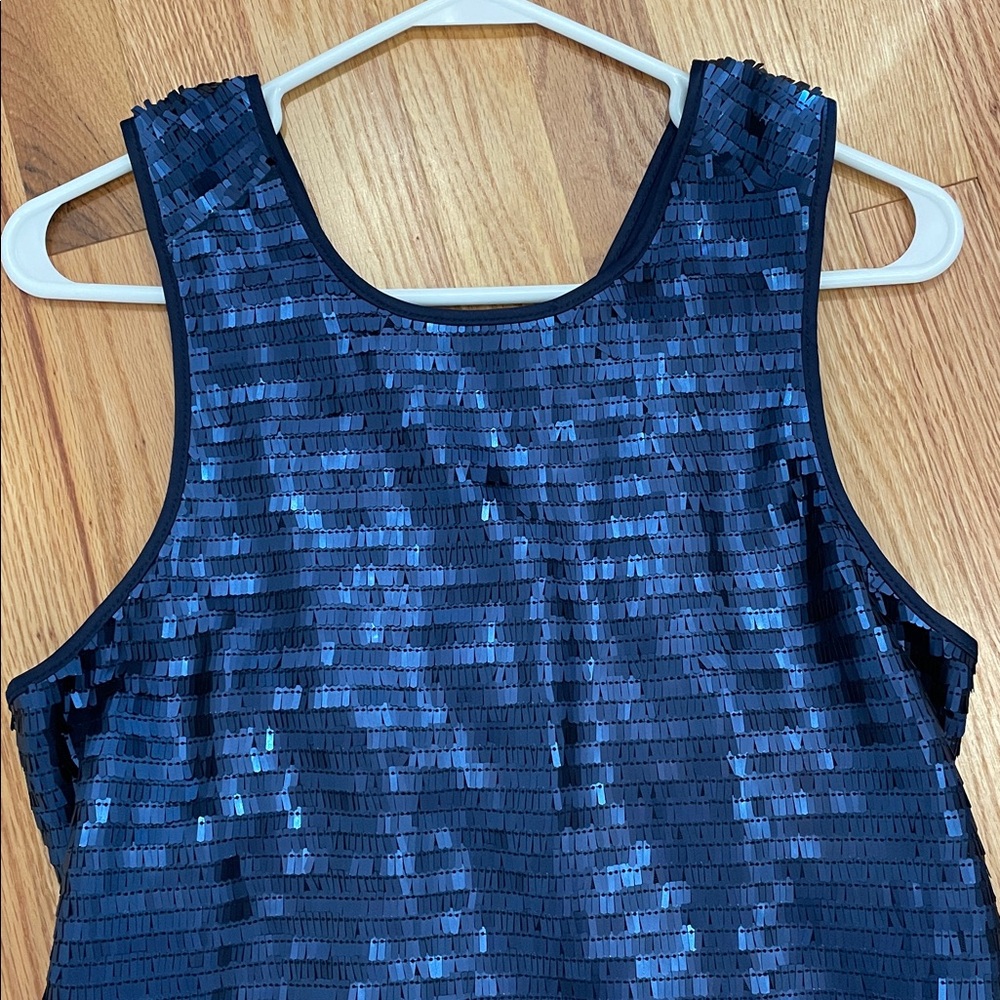 NWOT Nic and Zoe blue sequined cocktail dress.  Only tried on.